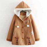 Cutlery wool wool coat-Brown-1