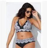 Printed split bikini-1