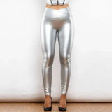 Shascullfites Melody X Cross Silver High Waist Leather V-1