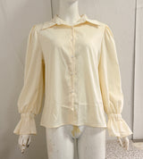 Puff Sleeve Ruffle Blouse