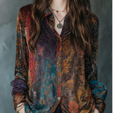 Retro Boho Floral Shirt Blouse