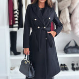 Wool Double-Breasted Trench Coat