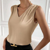 Satin V-Neck Camisole Tank