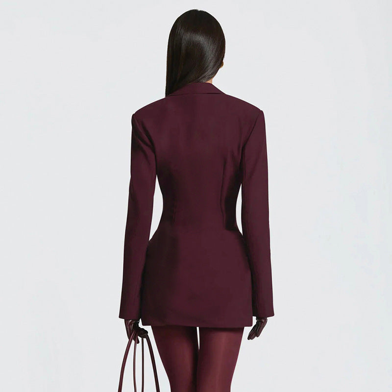 Elegant Deep V-Neck Mini Dress