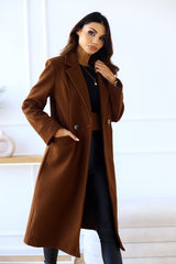 Chic Double-Breasted Woolen Coat