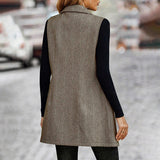 Sleeveless Blazer Vest Cardigan