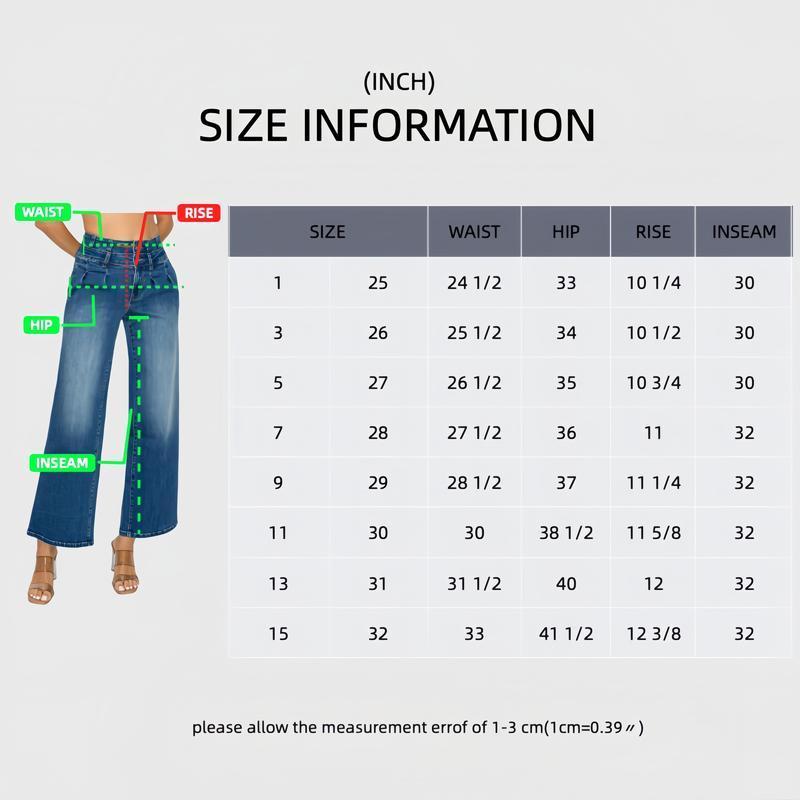 Medium Blue Wide Leg Jeans