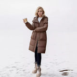 Elegant Over-the-Knee Puffer Coat – Cozy Winter Luxury-7