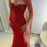 Red Sequin Evening Dress Mila