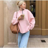 Sweet Crew Neck Pullover Sweater – Loose Long-Sleeve Winter Top | Cozy & Stylish Women’s Fashion-1