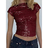 Sequin Backless Party Top