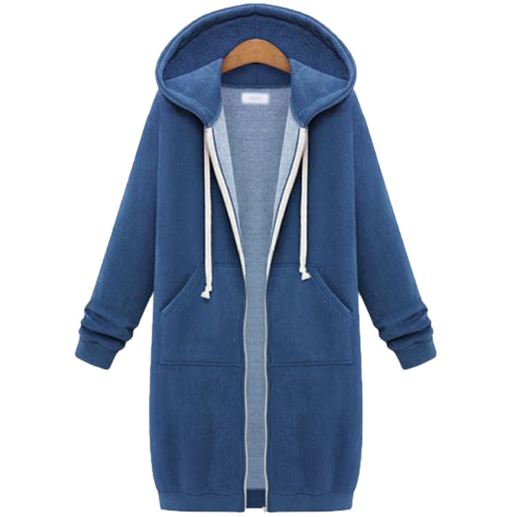 Hooded Fleece Longline Jacket