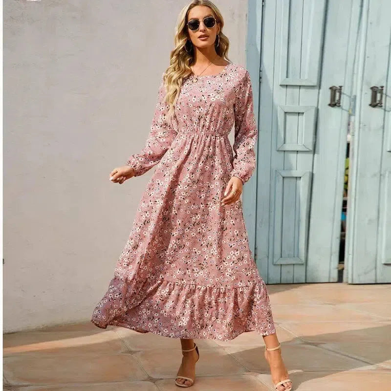 Sping Summer Bohemian Women Maxi Dress Casual Long-1-8