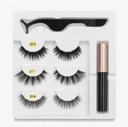 A Pair Of False Eyelashes With Magnets In Fashion-3PCMixedC-2