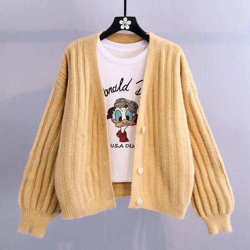 Age-reducing Loose And Lazy Style Knitted Sweater-6