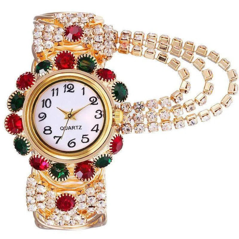 All-match Ladies Diamond Claw Chain Quartz Watch-8