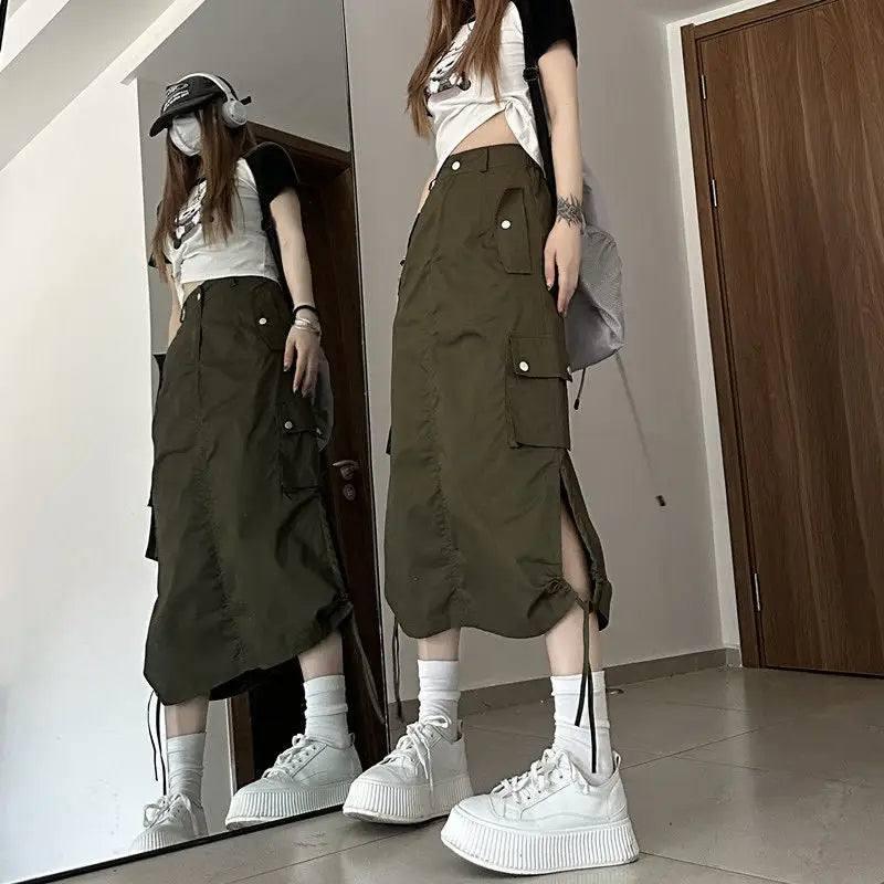 American Retro Suit Skirt Women-9