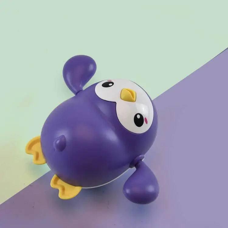 Baby Bath Toy Kawaii Swimming Penguin Bath Pool Toy Cute-Purple-4