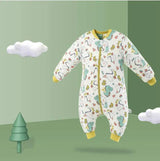 Baby Sleepsacks Cartoon Pattern Baby Sleeping Bag Carriage-YellowThin-2