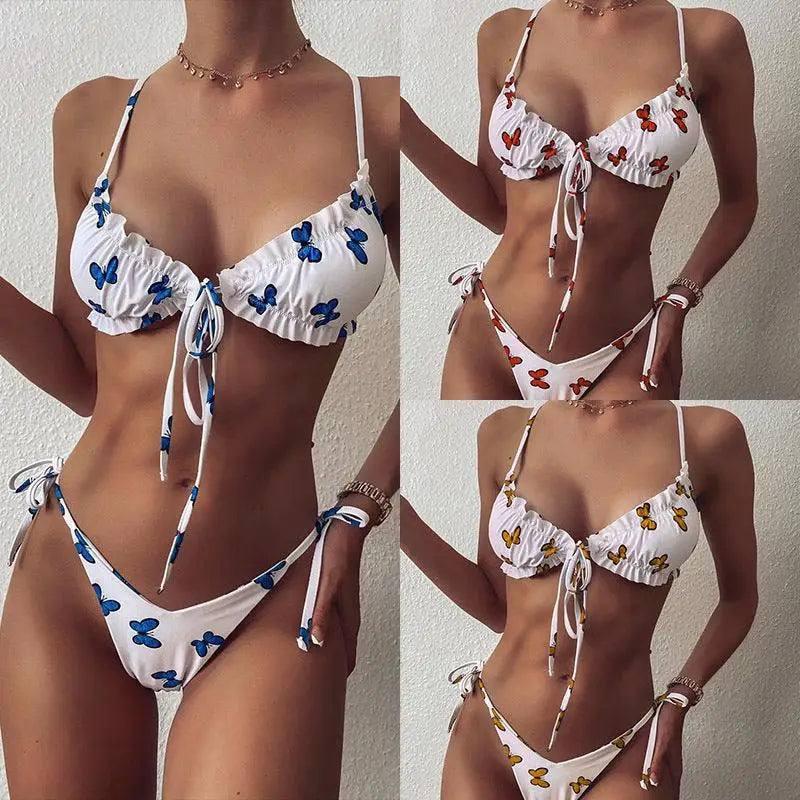 Bikini Explosive Butterfly Printed Swimsuit Swimsuit Set-1