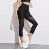 Black Patchwork Leggings Women's Jeggings Legins Women-4