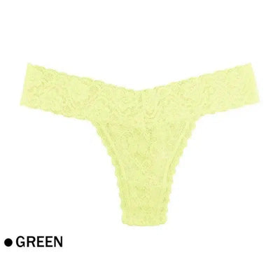 Briefs Lingerie Underwear Low Waist Panties For Women-Green-3