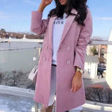 Candy color slim coat suit woman-Pink-5