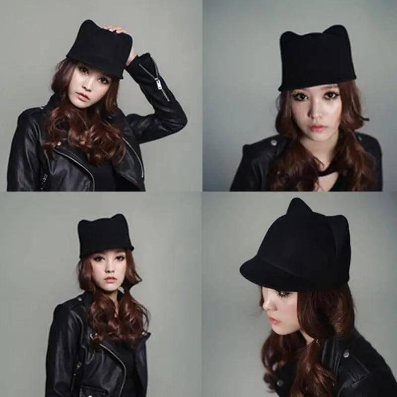 Cat ears Jazz hat top hat-1