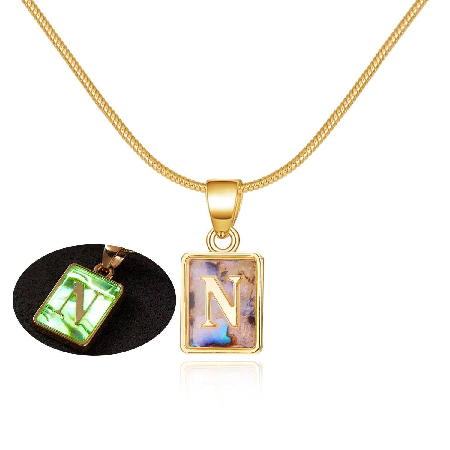 Chic Alphabet Initial Pendants: Elegant Jewelry Gifts-N-22