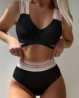 Chic High-Waisted Bikinis: Trendy Beachwear Essentials-Black-3