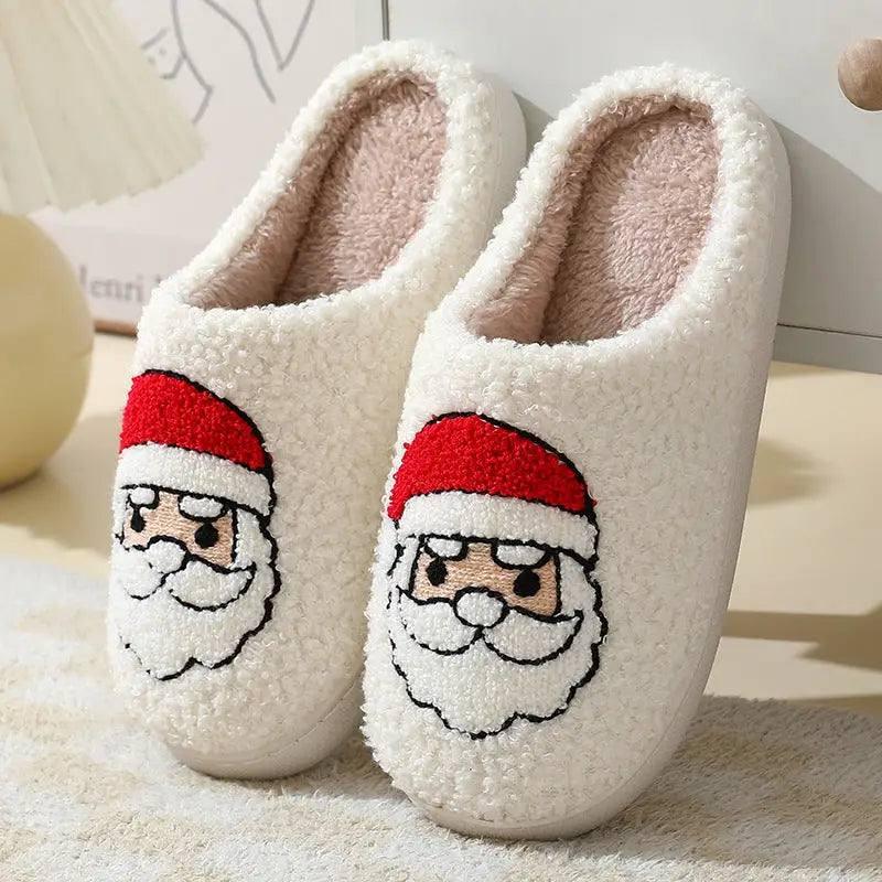 Christmas Home Slippers Cute Cartoon Santa Claus Cotton-Santa Claus-1