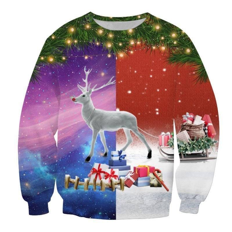 Christmas Round Neck Sweater Casual And Funny-5