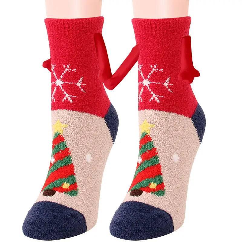 Christmas Supplies Coral Fleece Tube Socks Warm Slipper Bed-Figure 23-24