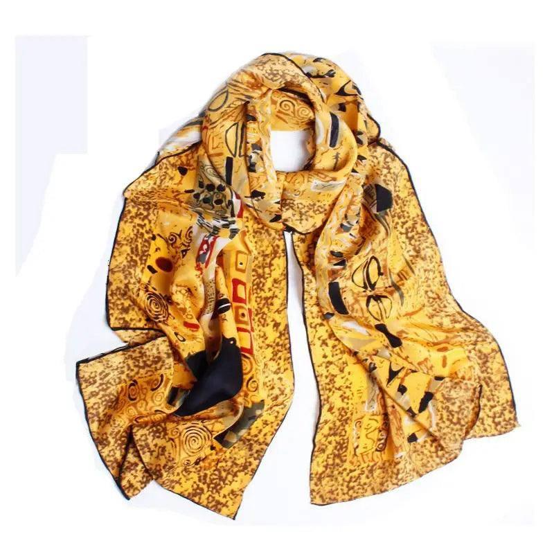 Crepe Satin Long Scarf Women 160x45 Shawl-Mrs Powell-5