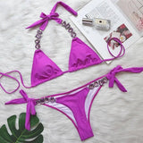 Crystal Diamond Glamour Gemstone Bikini-1Purple-10