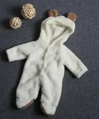 Cute Baby Winter Romper-White-5