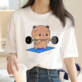 Cute Bear Summer Top-L235-17 WHITE-1