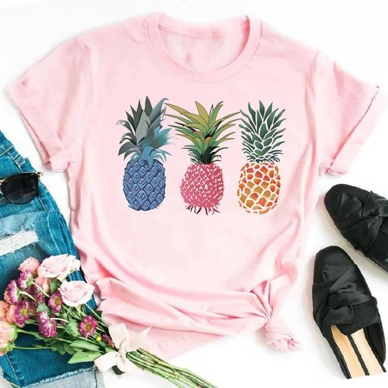 Cute Pineapple Top-HX16-PINK-1