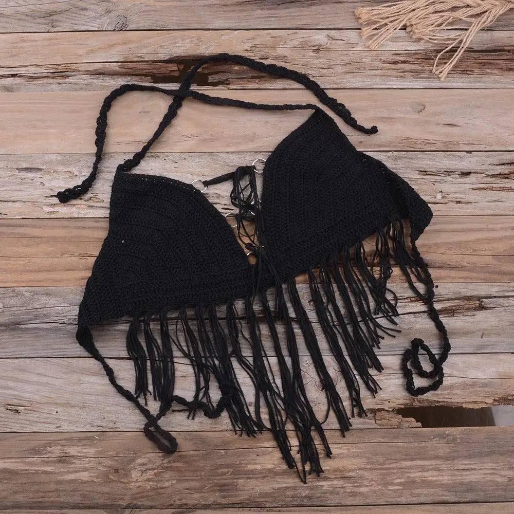 Cutout strap bikini-Black-5