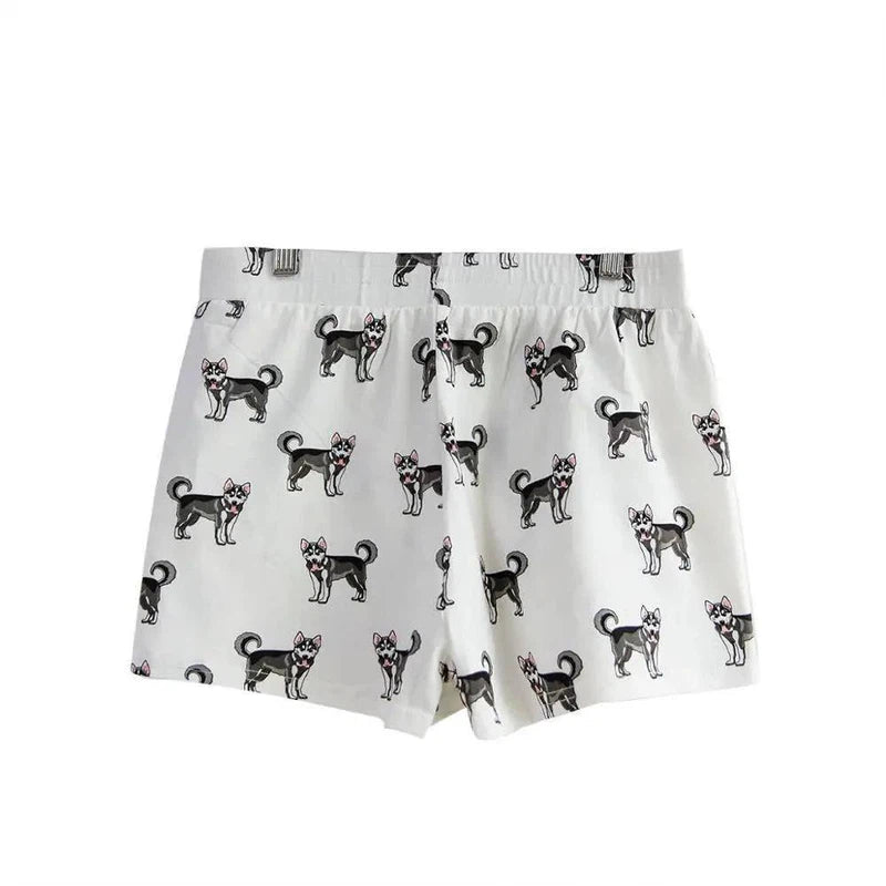 Lovemi Women's Corgi Print Shorts - Comfortable Lounge-B-38