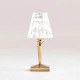 Diamond Crystal Rechargeable Decorative Table Lamp-Goldplated-2