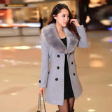 LOVEMI - Lovemi - Double-breasted Plus Size Woolen Women's Coat