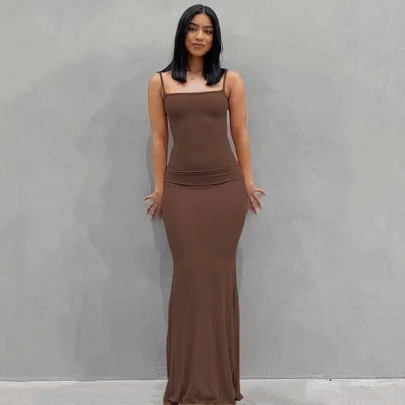 Elegant Black Maxi Dresses for Every Occasion-Brown-4