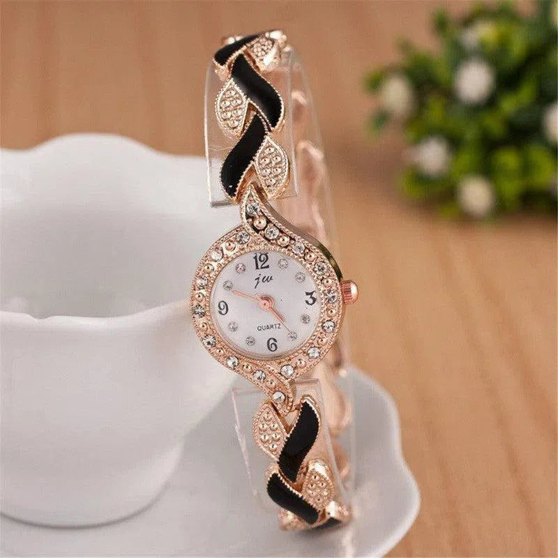 Leaf bracelet quartz wrist watch-1