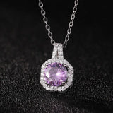 Perfume Bottle Pendant Necklace Women's Full Diamond-4