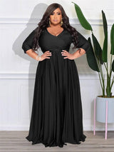 Elegant Plus Size Red Maxi Dress for Women-2