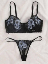 Embroidered Lace Lingerie Temptation Lingerie Set-2