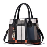 Casual Shoulder Bag Middle-aged-Plaidblack-2