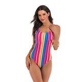 European And American One-piece Swimsuit Female Sexy Bikini-Coloredbar-4