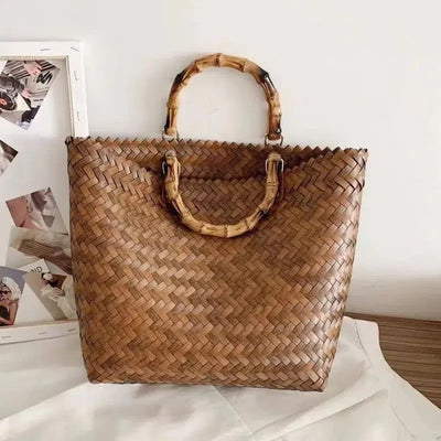 Exquisite Woven Tote Bag Multifunctional Women Handbag High-3